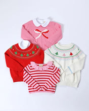 Load image into Gallery viewer, Women's Cissy Sweater - Richmond Red & Pier Party Pink Stripe
