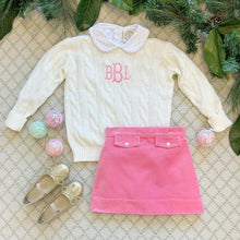 Load image into Gallery viewer, Maude's Peter Pan Collar Shirt - Sandpearl Pink Microdot - Long Sleeve - Pima