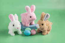 Load image into Gallery viewer, Hopping Bunny Plush - Mechanical - White, Pink, or Brown
