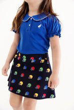 Load image into Gallery viewer, Maude's Peter Pan Collar Polo - Rockefeller Royal w/ Worth Ave White - Puff Sleeve