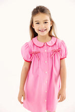 Load image into Gallery viewer, Tabitha's Teacher's Pet Dress - Hamptons Hot Pink w/ Richmond Red - Bows