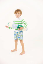 Load image into Gallery viewer, Tortola Swim Trunks - Bal Harbour Hippo w/ Beale Street Blue