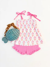 Load image into Gallery viewer, Lainey's Little Top - Bridgetown Harbour Island Hand Block - Pima