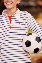 Load image into Gallery viewer, Hayword Half-Zip - Worth Ave White w/ Nantucket Navy Stripe & Red