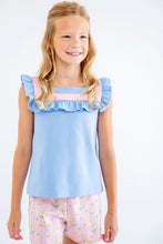 Load image into Gallery viewer, Darla Day Top - Sarasota Sky w/ Sandpearl Pink