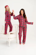Load image into Gallery viewer, Let Me Lounge Set - Society Prep Plaid w/ Worth Ave White - Pima Cotton - Ladies