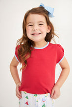 Load image into Gallery viewer, Penny's Play Shirt - Richmond Red w/ Beale Street Blue - Short Sleeve