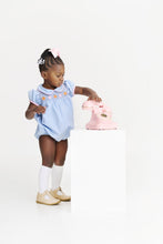 Load image into Gallery viewer, Mary Dal Bubble - Barrington Blue w/ Sandpearl Pink - Pumpkin Smocking