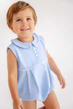 Load image into Gallery viewer, Sleeveless Bradford Bubble - Sarasota Sky w/ Worth Ave White - Pima