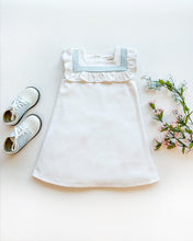 Load image into Gallery viewer, Darla Dress - Worth Ave White w/ Buckhead Blue
