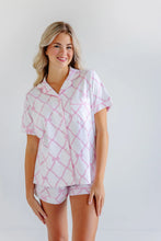Load image into Gallery viewer, Let Me Lounge Top - Belle Meade Bow w/ Pier Party Pink - Short Sleeve - Ladies'