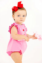 Load image into Gallery viewer, Ruehling Ruffle Bubble - Hamptons Hot Pink w/ Beale Street Blue - Apple/Floral Embroidery