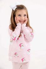 Load image into Gallery viewer, Cassidy Crewneck - Dear Santa (Palm Beach Pink Stripe)