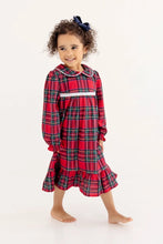 Load image into Gallery viewer, Goldie Locks Gown - Society Prep Plaid w/ Worth Ave White