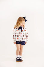 Load image into Gallery viewer, Banks Bow Bloomer Set - Happy Hunting w/ Navy - Long Sleeve