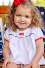 Load image into Gallery viewer, Blythe Bubble - White w/ Red & Navy - Megaphone - Heavy Knit