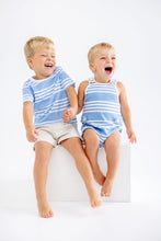 Load image into Gallery viewer, Carter Crewneck - Sarasota Sky Saddle Ridge Stripe