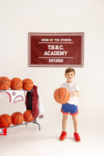 Load image into Gallery viewer, Prepletic™ Sheppy Shorts - Rockefeller Royal w/ Richmond Red - White Stars - Boys'
