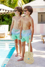 Load image into Gallery viewer, Country Club Colorblock Trunk - Sandy Springs Stone w/ Buckhead Blue & Grace Bay Green