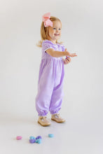 Load image into Gallery viewer, Olivia Ruth Romper - Lauderdale Lavender w/ Worth Ave White