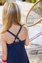 Load image into Gallery viewer, Prepletic™ Little Miss Tennis Dress - Nantucket Navy w/ Richmond Red & White