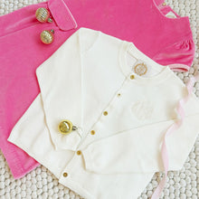 Load image into Gallery viewer, Cambridge Cardigan - Palmetto Pearl w/ Gold Buttons