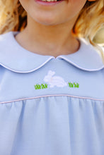 Load image into Gallery viewer, Holly Day Dress - Beale Street Blue - Bunny Embroidery - Pima
