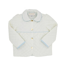 Load image into Gallery viewer, Carlyle Quilted Coat - Palmetto Pearl w/ Buckhead Blue