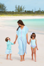 Load image into Gallery viewer, Tortola Swim Trunks - Catamaran Cane w/ Grace Bay Green