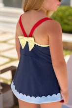 Load image into Gallery viewer, Stratford Scallop Swimsuit - Nantucket Navy w/ Red, Blue, Yellow