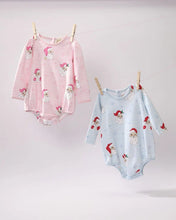 Load image into Gallery viewer, Penny's Play Bubble - Dear Santa (Palm Beach Pink Stripe) - Pima - Long Sleeve