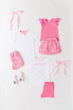 Load image into Gallery viewer, Sir Proper's T-Shirt - Worth Ave White w/ Palm Beach Pink Bows - Long Sleeve