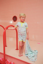Load image into Gallery viewer, Payton Pajama Shorts Set - Ice cream Daydream (Blueberry Blue) w/ Nana Banana