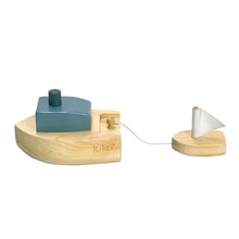Load image into Gallery viewer, Wooden Toy - Ofune Wind-up Boat - Pink or Blue