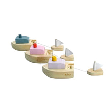 Load image into Gallery viewer, Wooden Toy - Ofune Wind-up Boat - Pink or Blue