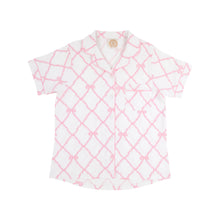 Load image into Gallery viewer, Let Me Lounge Top - Belle Meade Bow w/ Pier Party Pink - Short Sleeve - Ladies'