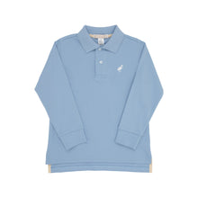 Load image into Gallery viewer, Prim & Proper Polo - Barrington Blue w/ Worth Ave White - Long Sleeve