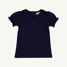 Load image into Gallery viewer, Maude's Peter Pan Collar Shirt - Nantucket Navy - Short Sleeve - Pima