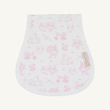 Load image into Gallery viewer, Oopsie Daisy Burp Cloth - Sir Proper's Sweet Arrival w/ Hamptons Hot Pink