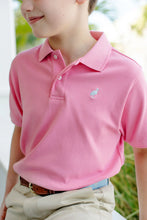 Load image into Gallery viewer, Prim & Proper Polo - Hamptons Hot Pink w/ Buckhead Blue Stork