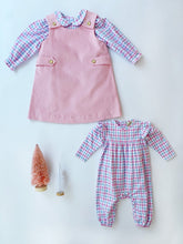 Load image into Gallery viewer, Maude's Peter Pan Collar Shirt - Barrington Blue & Hot Pink Gingham - Long Sleeve - Flannel