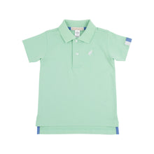 Load image into Gallery viewer, Prim & Proper Polo - Grace Bay Green w/ Worth Ave White & Sunrise Blue Tab