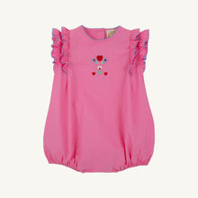 Load image into Gallery viewer, Ruehling Ruffle Bubble - Hamptons Hot Pink w/ Beale Street Blue - Apple/Floral Embroidery