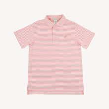 Load image into Gallery viewer, Prim & Proper Polo - Sanibel Salmon Stripe w/ Pompano Peach