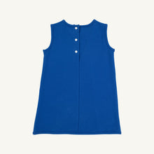 Load image into Gallery viewer, Annie Apron Dress - Rockefeller Royal w/ Richmond Red - Stars