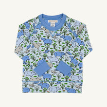 Load image into Gallery viewer, Cassidy Comfy Crewneck - Bal Harbour Hippo w/ Beale Street Blue