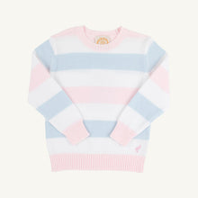 Load image into Gallery viewer, Cissy Sweater - Buckhead Blue, Palm Beach Pink, and White Stripe