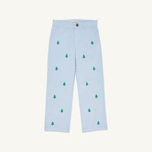 Load image into Gallery viewer, Critter Prep School Pant - Buckhead Blue w/ Christmas Trees - Corduroy