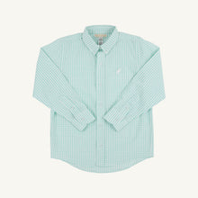 Load image into Gallery viewer, Dean's List Dress Shirt - Turks Teal Windowpane