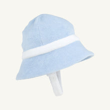 Load image into Gallery viewer, Henry's Boating Bucket Hat - Beale Street Blue w/ Worth Ave White - Terrycloth